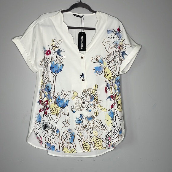 Nora Cora Short Sleeve Blouse - Picture 1 of 8